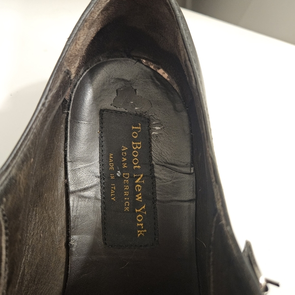 To Boot New York by Adam Derrick Men's Black Double Monk Strap Size US 9.5 - Picture 5 of 6
